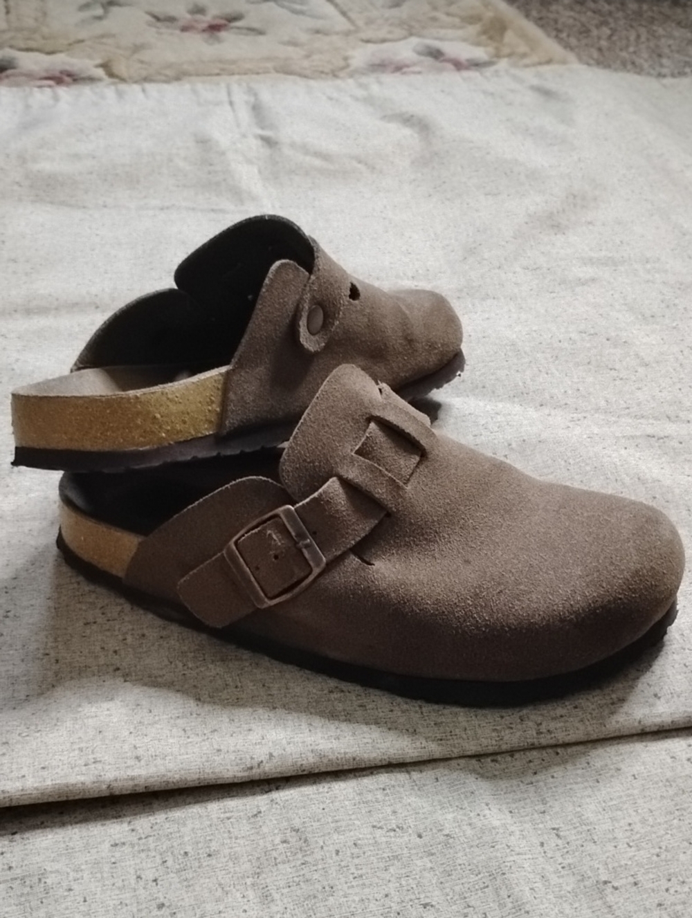 Cushionaire Tan Faux Swede Slip On Shoes - Picture 2 of 6